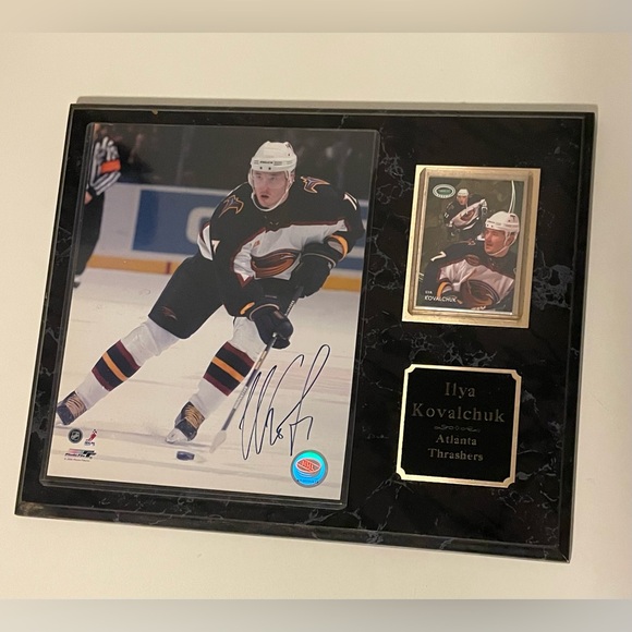 Ilya Kovalchuk Wooden Plaque with Autographed Photo, Atlanta Thrashers NHL - Picture 10 of 16